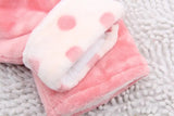Baby Girls Adorable 2Pc Winter Plush Hooded Sweater Jacket and Soft Overalls Combo.