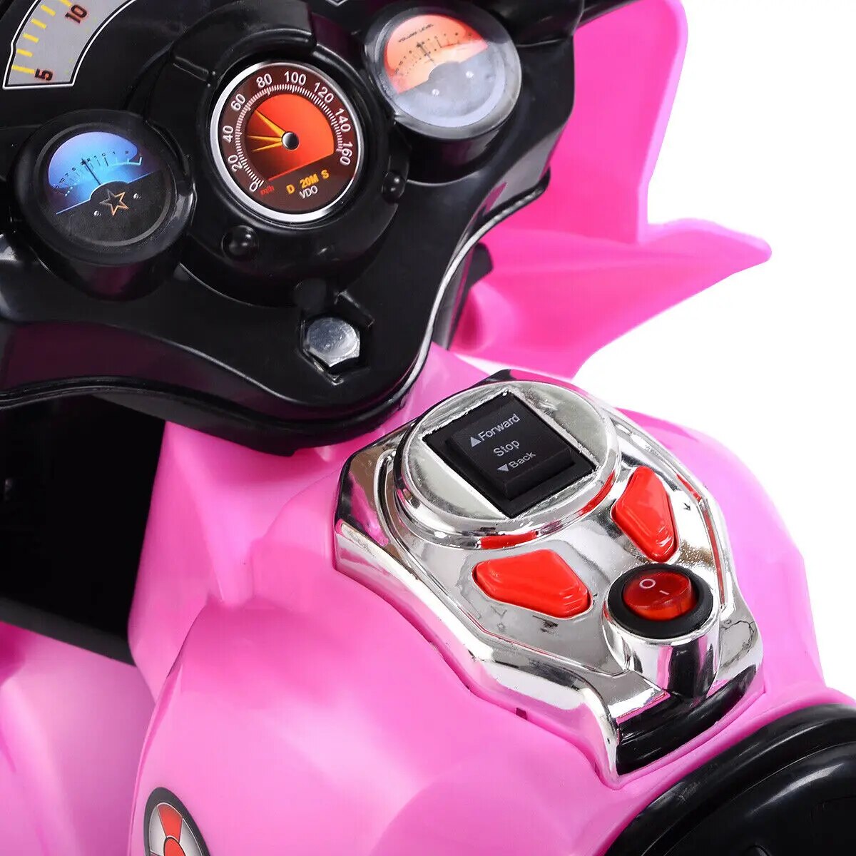 Kids 1.86 MPH 3 Wheel Battery Powered Ride On Motorcycle