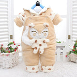 Baby Girls Adorable 2Pc Winter Plush Hooded Sweater Jacket and Soft Overalls Combo.