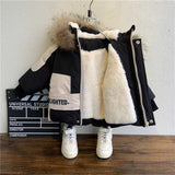 Boys Trendy Thick and Warm Fleece Lined Winter Coat With Fur Hood