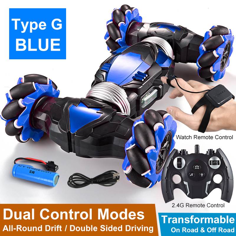 Kids 4WD Road Drift Gesture Induction RC Stunt Car with Music