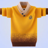 Boys Dressy High V-neck Pullover Sweater. Ages 6Y~16Y