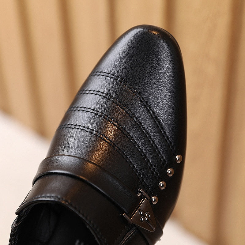 Boys Classy Soft Bottom Leather Dress Shoes