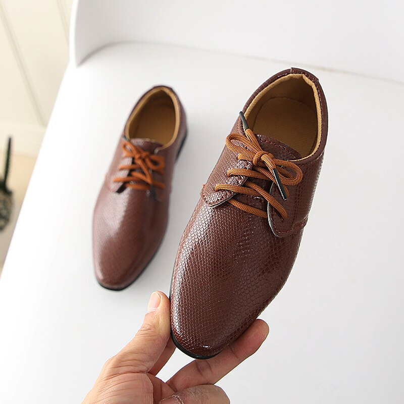 Boys Classy Soft Bottom Leather Dress Shoes