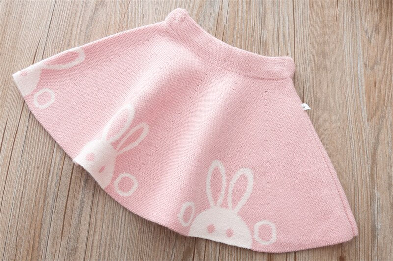 Baby Girls 2Pc Cartoon Bunny Sweater & Cute Skirt Set
