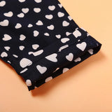 Girls Sleeveless Polka Dot Hearts Strap Jumpsuit & Headband Set