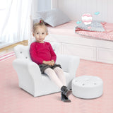 Kids Royal Diamonds Armrest Chair and Ottoman Set.