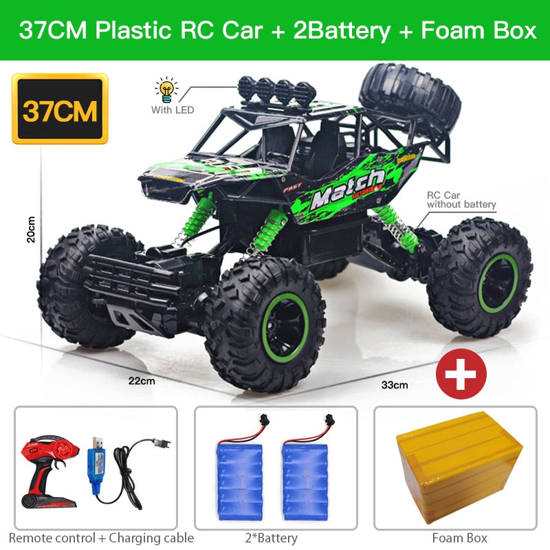 Boys Off-Road 4WD RC Truck With Led Lights 2.4G Radio Remote Control