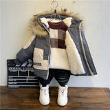 Boys Trendy Thick and Warm Fleece Lined Winter Coat With Fur Hood