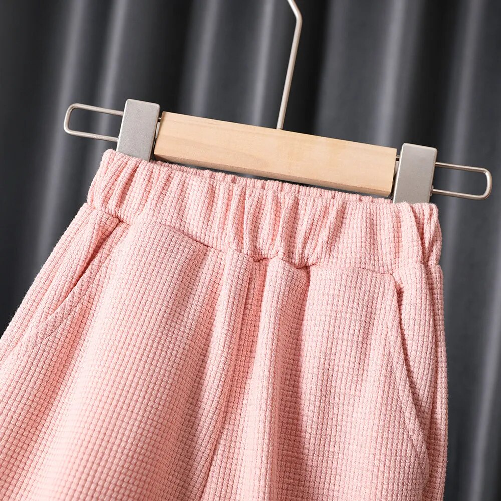 Baby Girls Trendy 2Pc Long Sleeve Cotton Pullover & Elastic Waist Jogger Set.