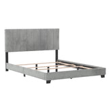 Reece Bed Frame With Channel Stitched Upholstered Headboard. Full, Queen & King Size.