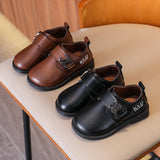 Baby Boys British Style Casual Leather Shoes, In Classic Black or Brown