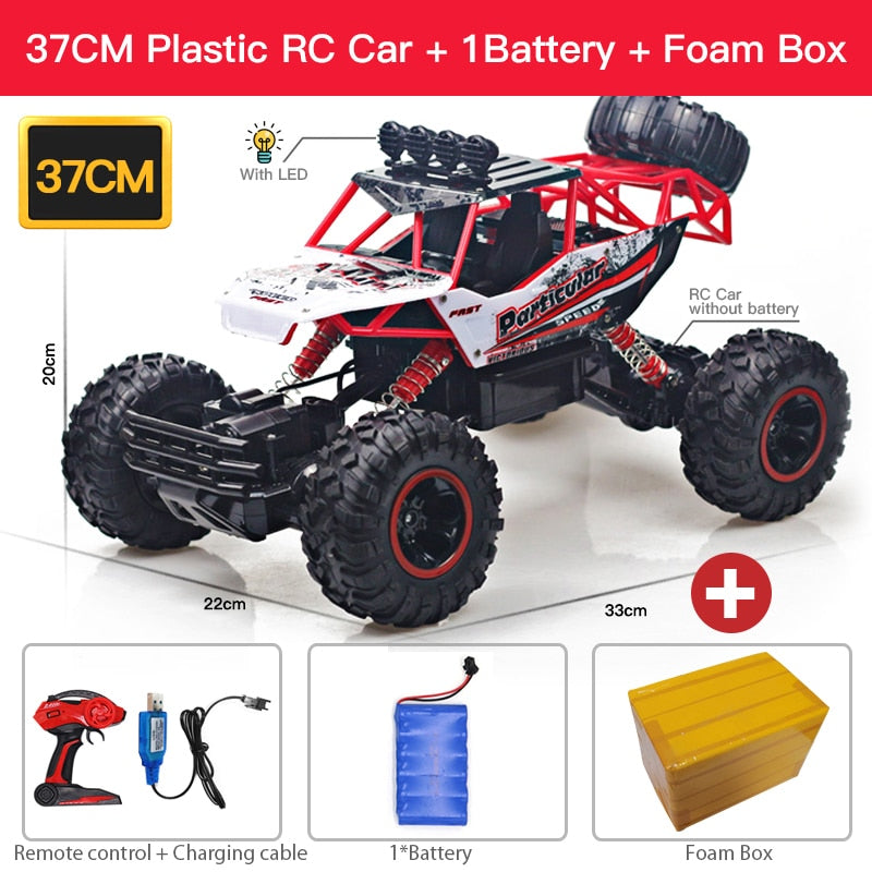 Boys Off-Road 4WD RC Truck With Led Lights 2.4G Radio Remote Control