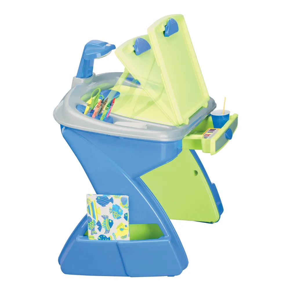 Toddler 2 in 1 Creativity Desk and Easel with Desk Lamp Chair Set
