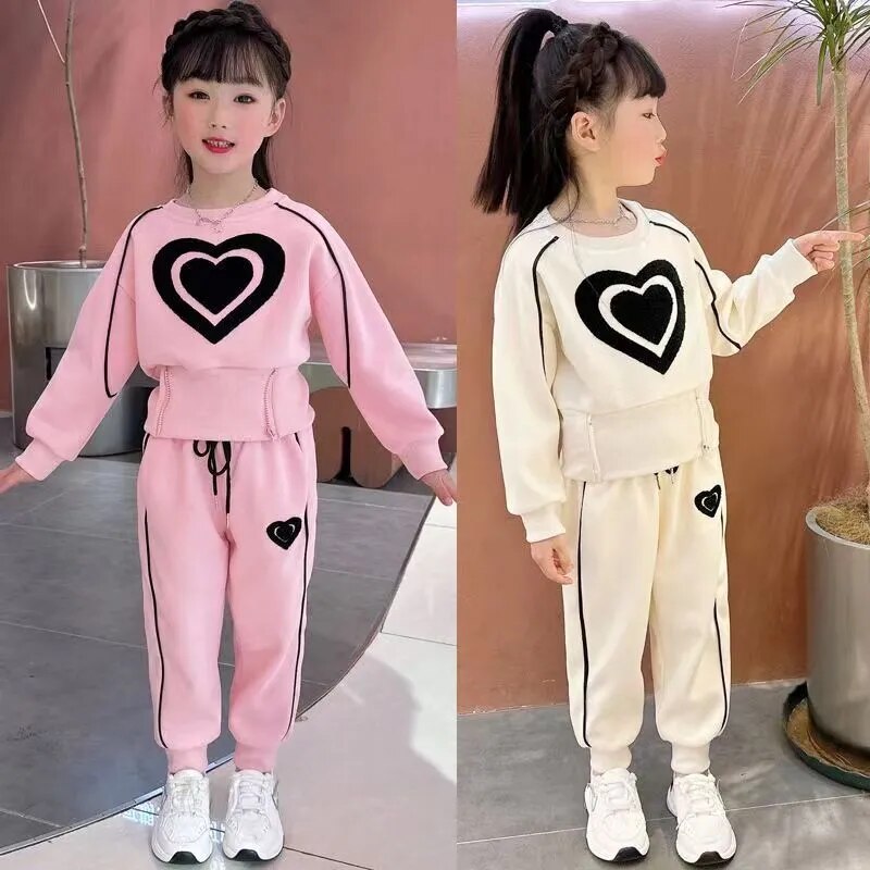 Girls Trendy Urban Style 2Pc Sweatshirt and Pant Combo.