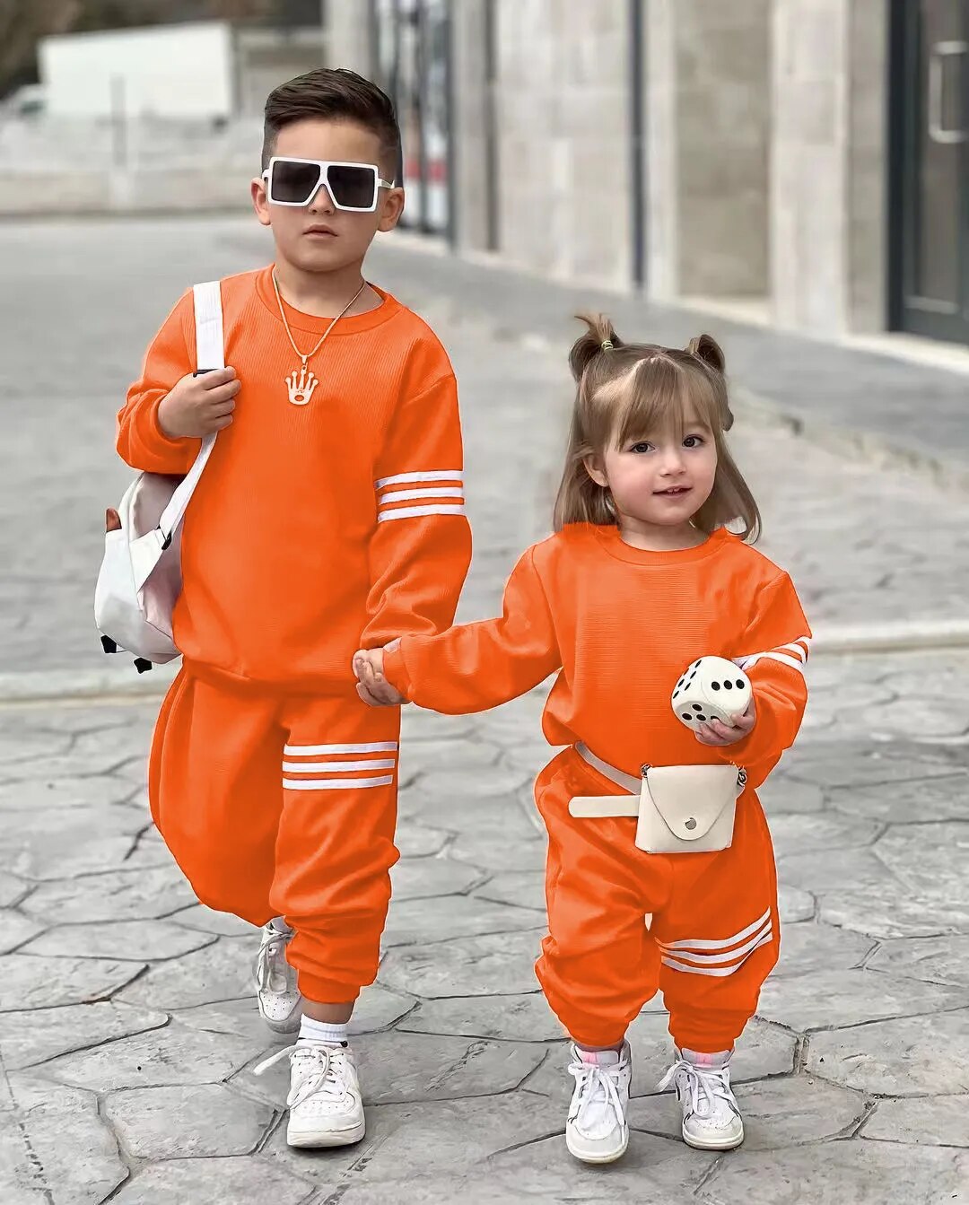 Kids 2Pc Stylish long sleeve Sweater and Jogger set