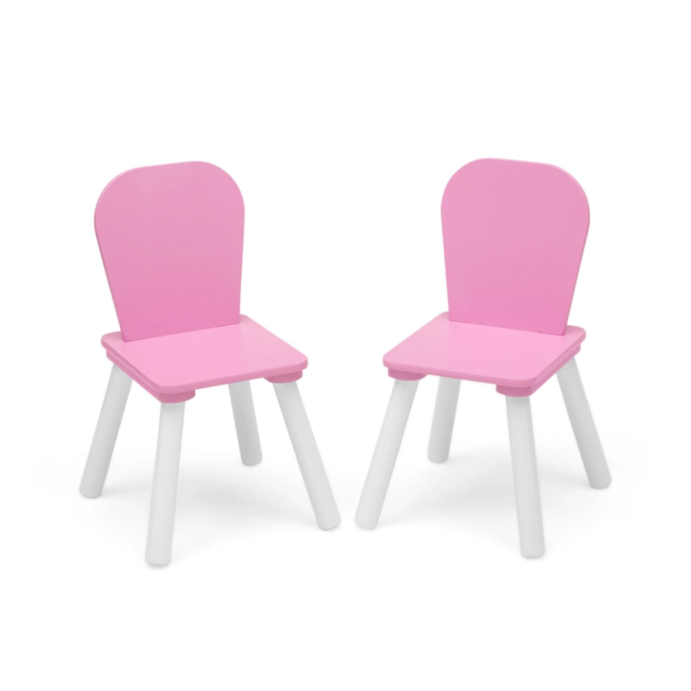 4-Piece Toddler Playroom Table and Chair Set With Toy Organizer