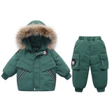 Kids 2Pc Warm Designer Style Snow Suit Sets With Detachable Fur. Ages 12M~4T