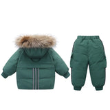 Kids 2Pc Warm Designer Style Snow Suit Sets With Detachable Fur. Ages 12M~4T