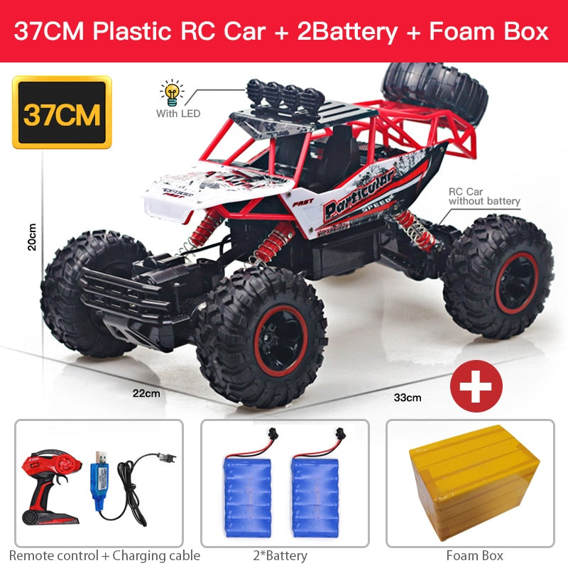 Boys Off-Road 4WD RC Truck With Led Lights 2.4G Radio Remote Control