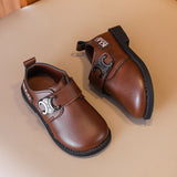 Baby Boys British Style Casual Leather Shoes, In Classic Black or Brown
