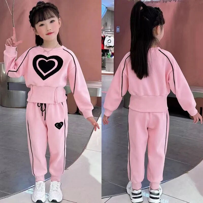 Girls Trendy Urban Style 2Pc Sweatshirt and Pant Combo.