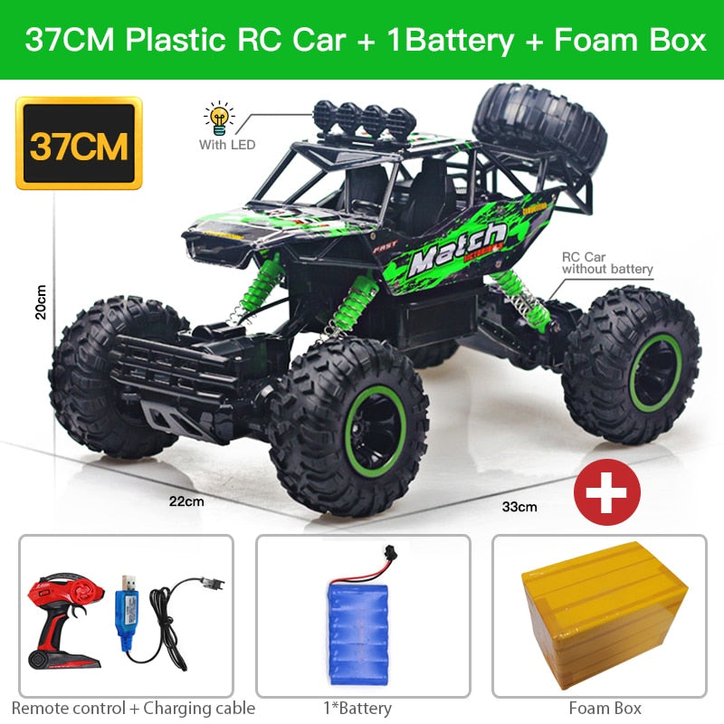 Boys Off-Road 4WD RC Truck With Led Lights 2.4G Radio Remote Control
