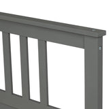 Kids Twin Size Wood Platform Bed with Headboard and Footboard