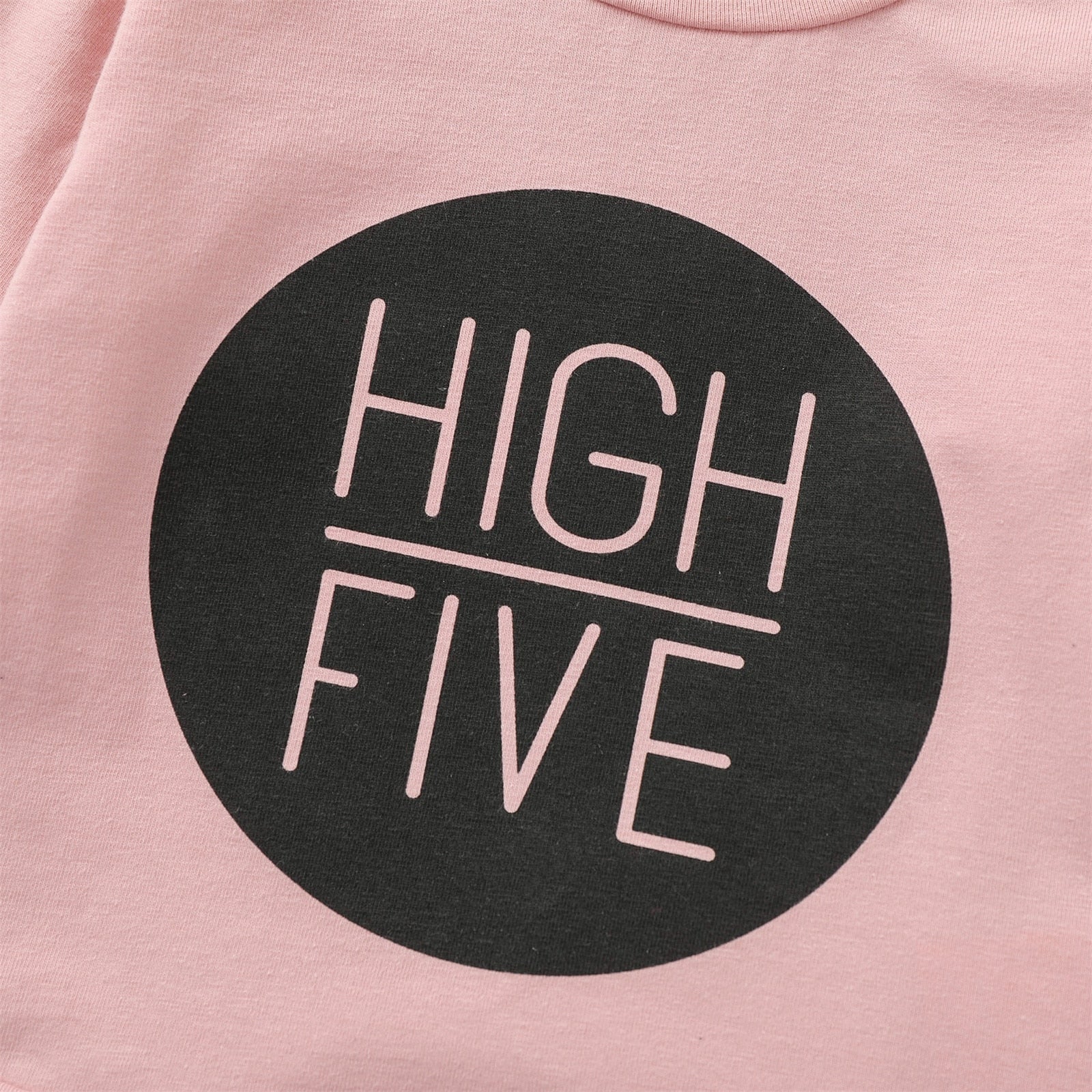 Baby Boy/Girl 2Pc "High Five" Print Pullover Sweater and Pants Set