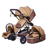 3 in 1 Multifunctional luxury Baby Stroller & Carseat. Portable High Landscape 4 Wheel Folding Carriage