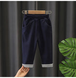 Baby Boys 2PC Little Gentleman Outfits. Long Sleeves Sweater-Shirt (Button Down Look Built In) and Trousers Set.