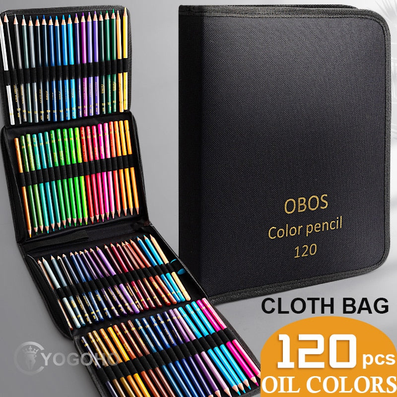 200/120/72/48 Colors For Young Artists. Professional Pastel Drawing Pencils with Cloth Bag