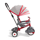 Radio Flyer 4-in-1 Stroll 'N Trike Convertible Tricycle with Activity Tray & Storage Bin. Gray/Pink or Red/Gray