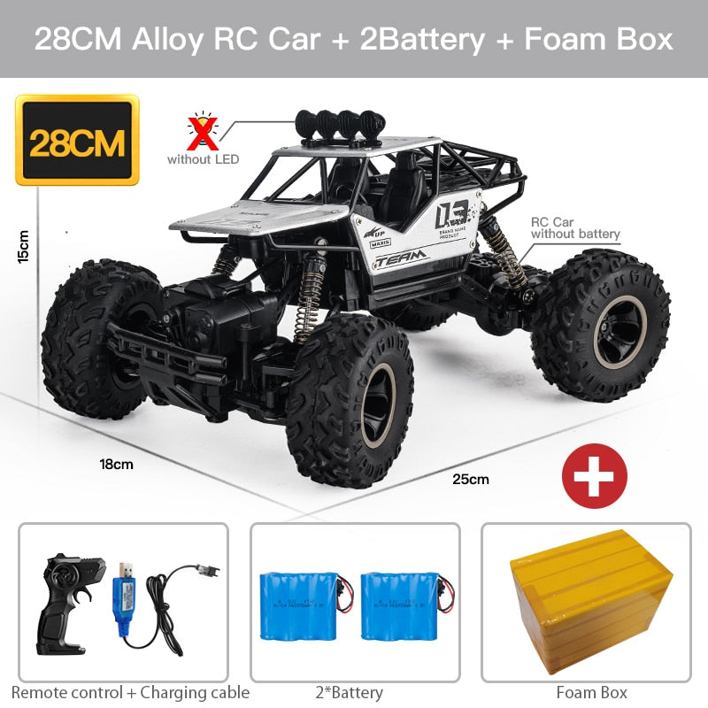 Boys Off-Road 4WD RC Truck With Led Lights 2.4G Radio Remote Control