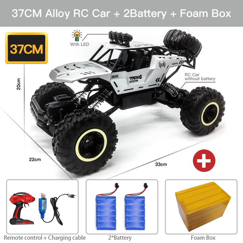 Boys Off-Road 4WD RC Truck With Led Lights 2.4G Radio Remote Control