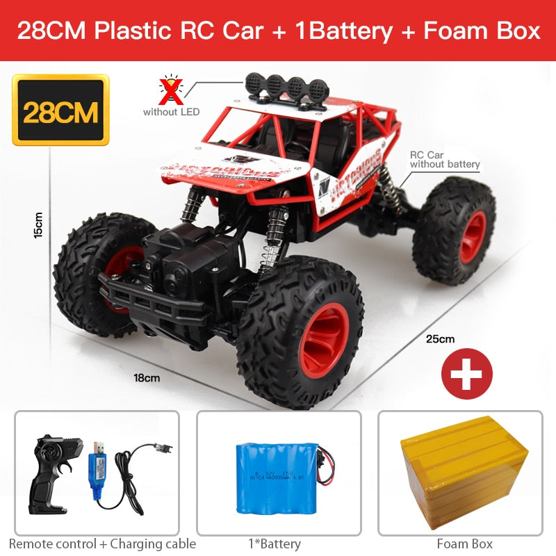 Boys Off-Road 4WD RC Truck With Led Lights 2.4G Radio Remote Control
