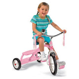 Toddlers' Classic Radio Flyer Tricycle with Chrome Handlebars, Streamers and Ringing Chrome Bell. Choose From Pink or Red.