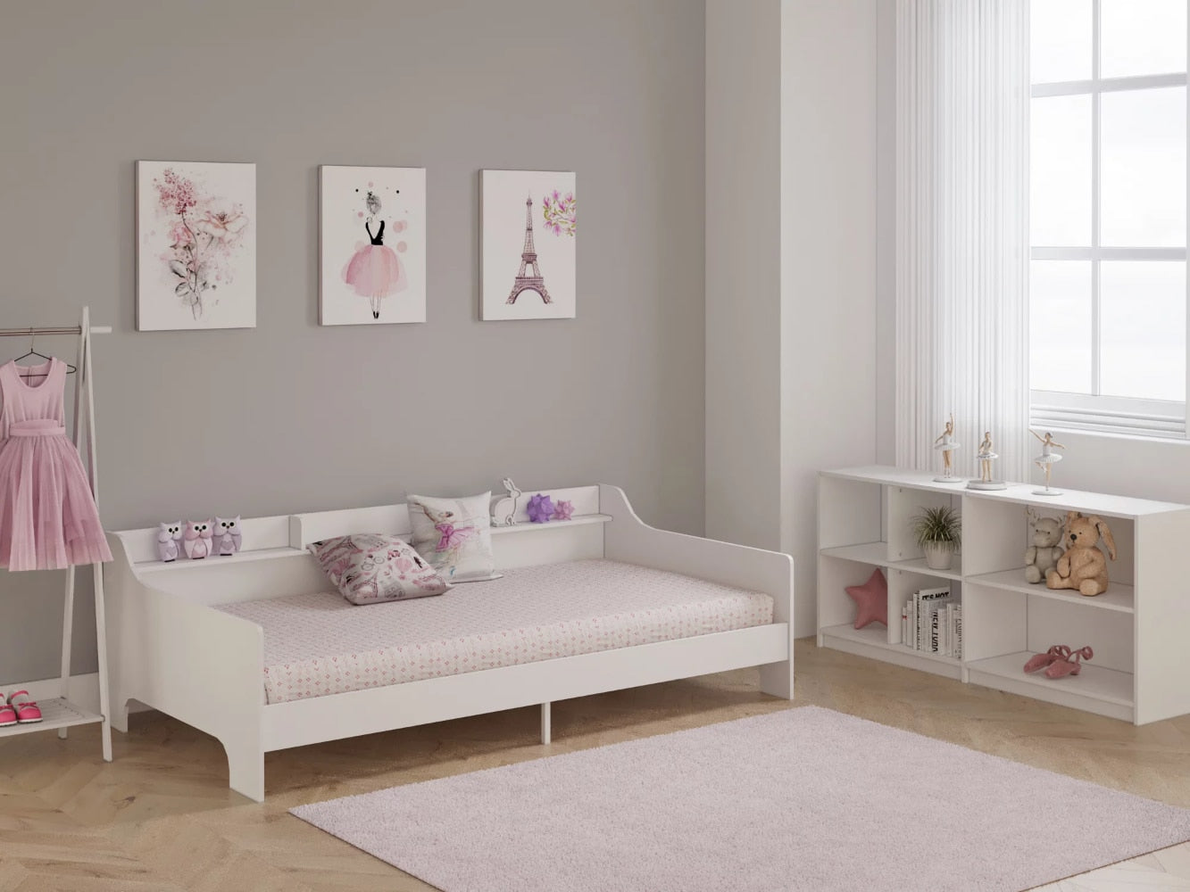 Kids Modern Style Hamilton Loft Convertible Bed