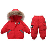 Kids 2Pc Warm Designer Style Snow Suit Sets With Detachable Fur. Ages 12M~4T