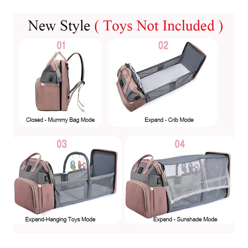 Baby 3 in 1 Napping/Changing & Diaper Bag Backpack