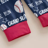 Baby Boys 3Pc White Short Sleeve "New Player In Town" Onesie, Baseball Print Pants & Hat Set