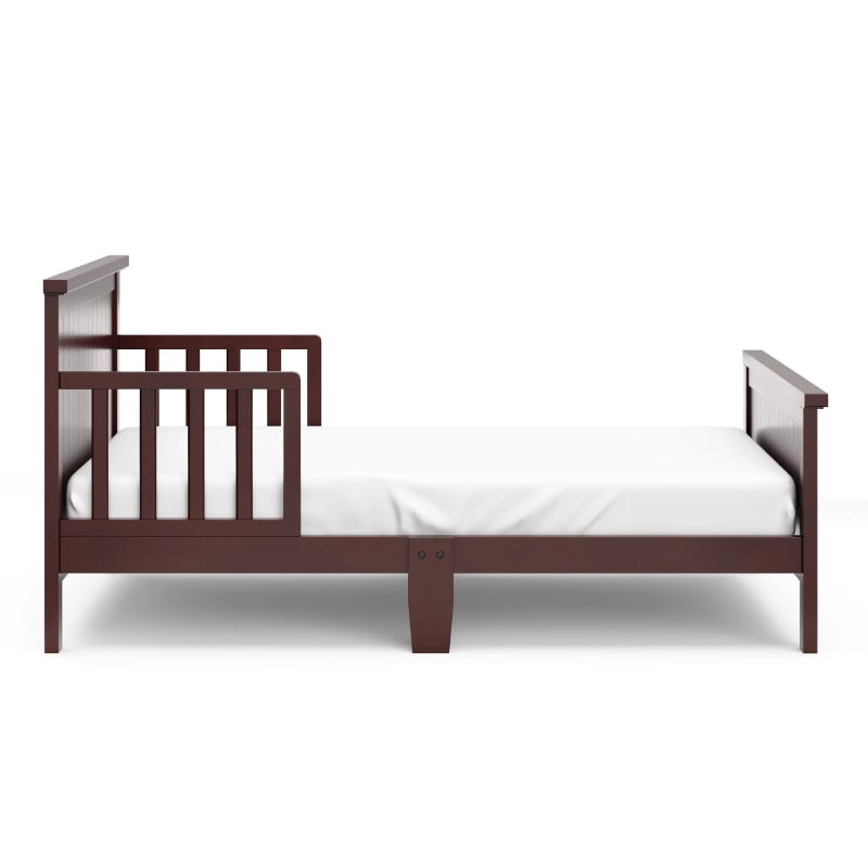 Toddler's First Big Kids Bed with Guardrails and Modern Design