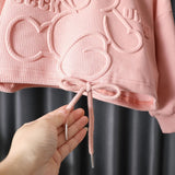 Baby Girls Trendy 2Pc Long Sleeve Cotton Pullover & Elastic Waist Jogger Set.