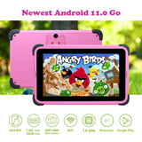 Kids 7 Inch, 1024x600 HD, Quad Core, Dual Wifi, 2GB 32GB, 11.0 Android Tablet with Holder