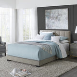 Reece Bed Frame With Channel Stitched Upholstered Headboard. Full, Queen & King Size.