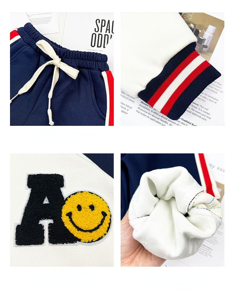 Baby Boys and Girls 2Pc Sporty Sweater & Sweat Pants Set