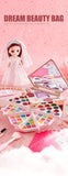 Girls Light Up Diamond Cosmetics Makeup Case with Princess Doll & Accessories Sets (2 Styles to Choose From)