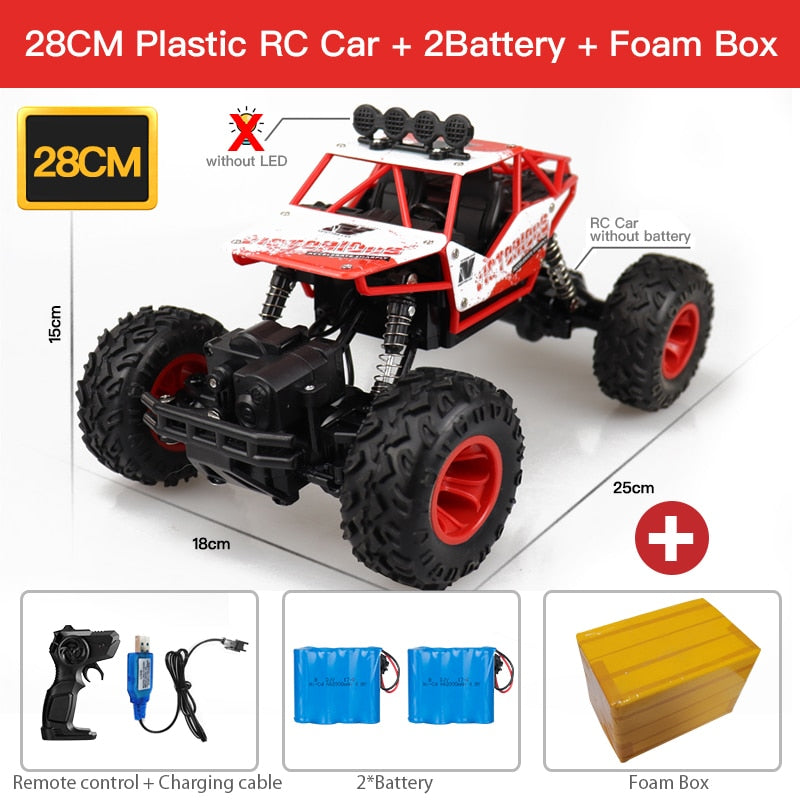 Boys Off-Road 4WD RC Truck With Led Lights 2.4G Radio Remote Control