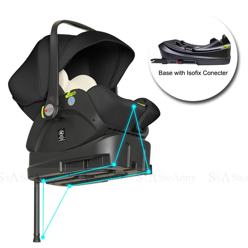 Chic Newborn Car Seat with ISOFIX Connector Base.