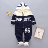 Boys Sporty Urban Style 2Pc Hooded Jacket & Pants Sets
